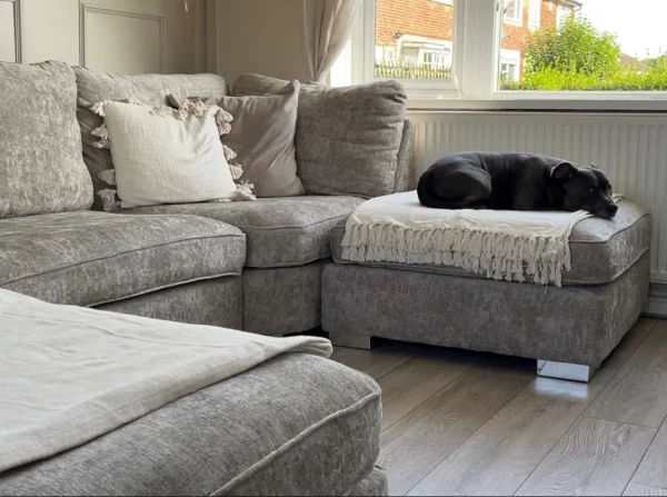 Brixton U Shape Sofa Silver USSS7
