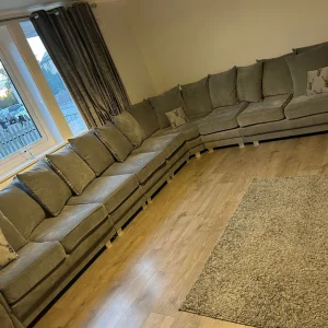 Verona Corner Sofa 9 Seater Universal Scatter Back Grey TFV