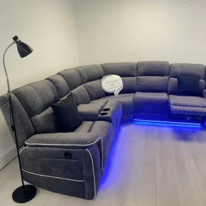 Hannan Micro Fabric Electric Corner Sofa 6