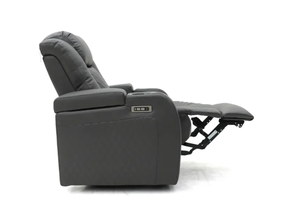 Tech 8 Smart 321 Electric Recliner Sofa Set Grey Aire Leather USSS6