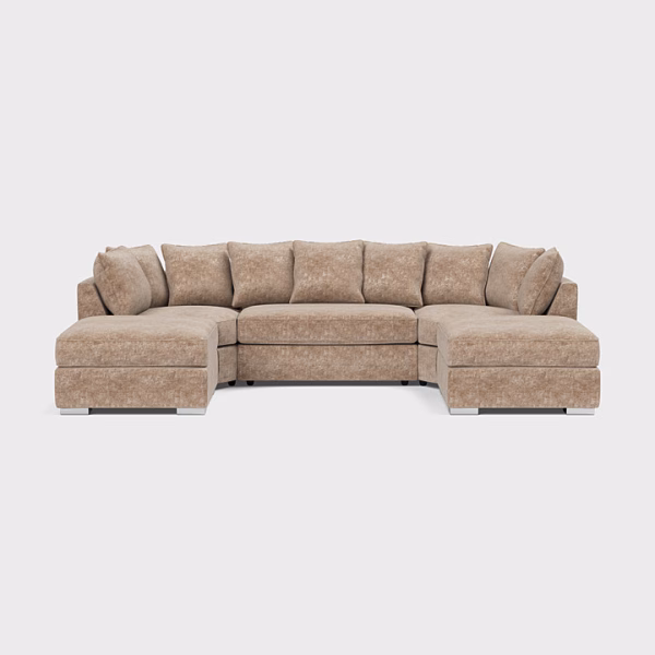 Bishop U Shape Corner Sofa Frosty Mink 1