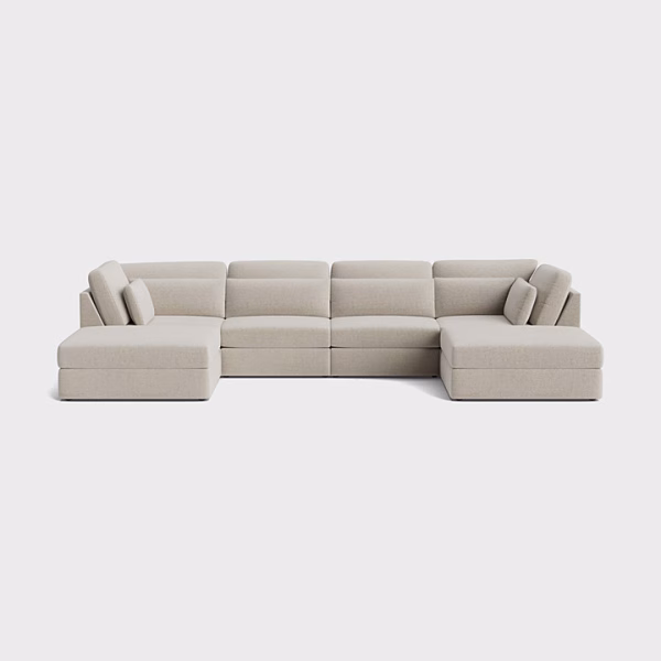 XL U Shape Sofa Footstool End Vanilla Chesham
