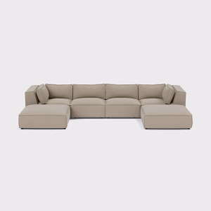 Xl U Shape Sofa Footstool End Soft Truffle USSS